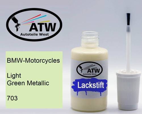 BMW-Motorcycles, Light Green Metallic, 703: 20ml Lackstift, von ATW Autoteile West.